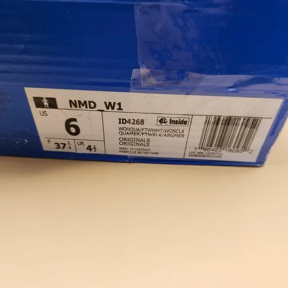 Adidas NMD W1 Shoes Womens Size 6 Pink White Stripe Originals ID4268 Boost Sole - Picture 11 of 11